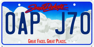 SD license plate 0APJ70