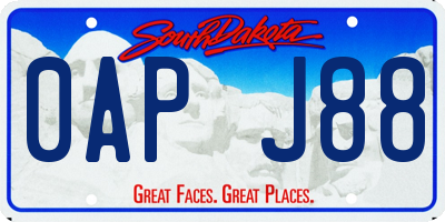 SD license plate 0APJ88