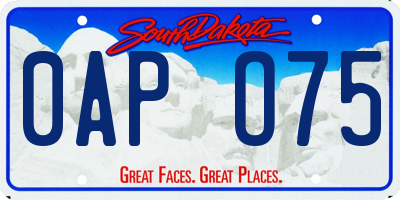 SD license plate 0APO75