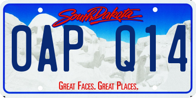 SD license plate 0APQ14