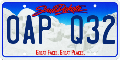 SD license plate 0APQ32