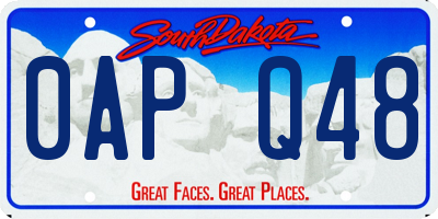 SD license plate 0APQ48