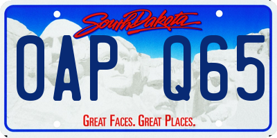 SD license plate 0APQ65