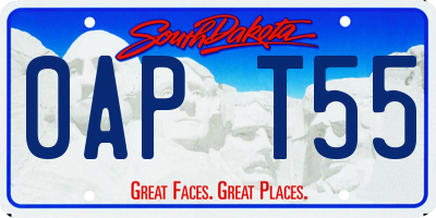 SD license plate 0APT55