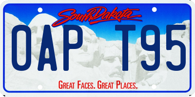 SD license plate 0APT95