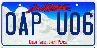 SD license plate 0APU06