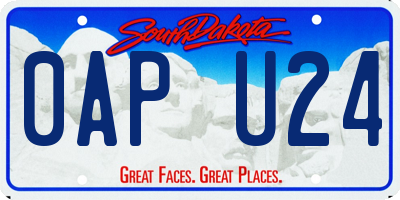 SD license plate 0APU24
