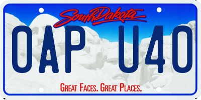 SD license plate 0APU40