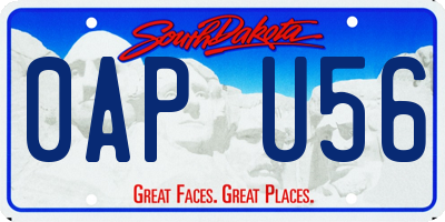 SD license plate 0APU56