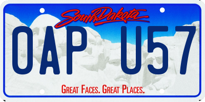 SD license plate 0APU57