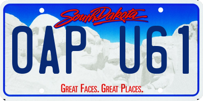 SD license plate 0APU61