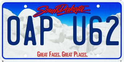 SD license plate 0APU62