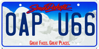 SD license plate 0APU66