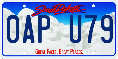 SD license plate 0APU79