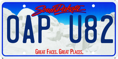 SD license plate 0APU82