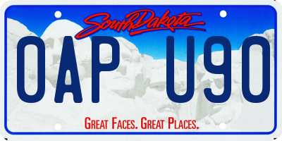 SD license plate 0APU90