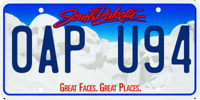 SD license plate 0APU94