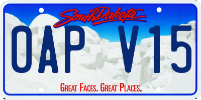SD license plate 0APV15