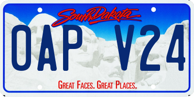 SD license plate 0APV24