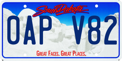 SD license plate 0APV82