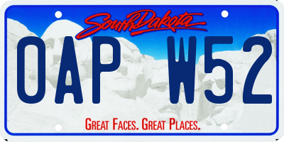 SD license plate 0APW52