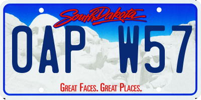 SD license plate 0APW57