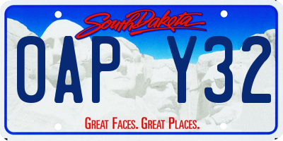 SD license plate 0APY32