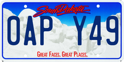 SD license plate 0APY49