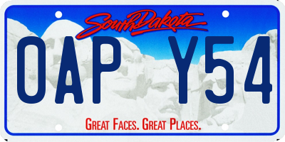 SD license plate 0APY54