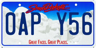 SD license plate 0APY56