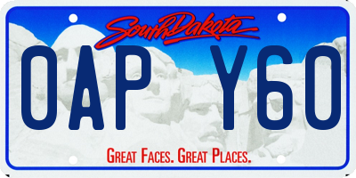 SD license plate 0APY60