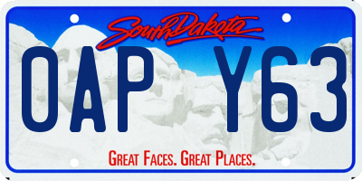 SD license plate 0APY63