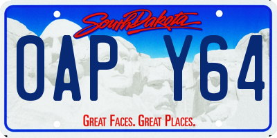 SD license plate 0APY64