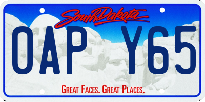 SD license plate 0APY65