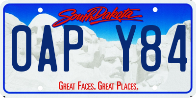 SD license plate 0APY84