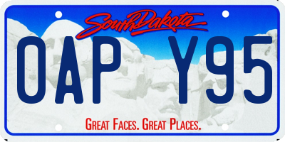 SD license plate 0APY95