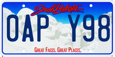 SD license plate 0APY98