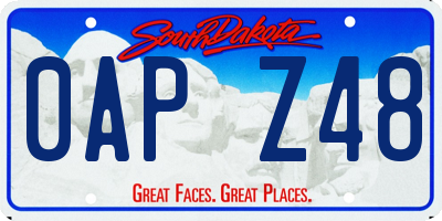SD license plate 0APZ48