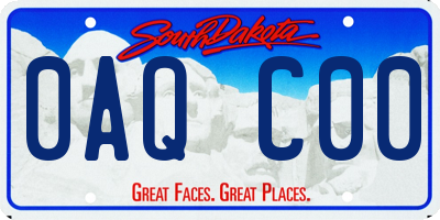 SD license plate 0AQC00