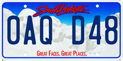 SD license plate 0AQD48