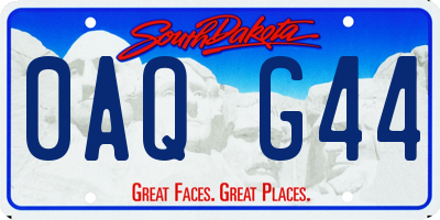 SD license plate 0AQG44