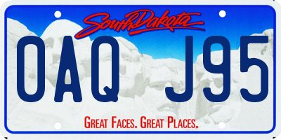 SD license plate 0AQJ95