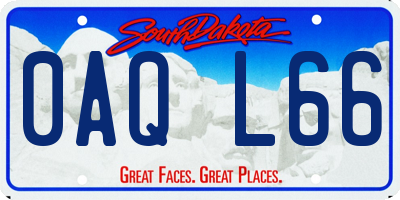 SD license plate 0AQL66