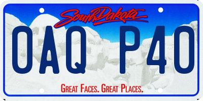 SD license plate 0AQP40