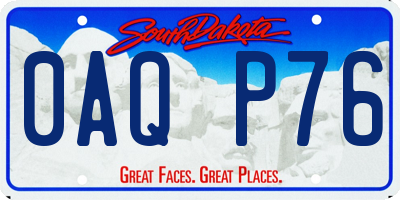 SD license plate 0AQP76