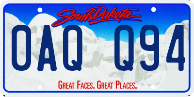 SD license plate 0AQQ94