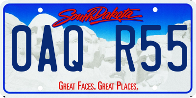 SD license plate 0AQR55