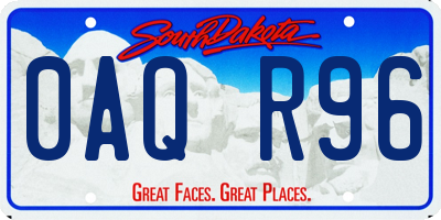 SD license plate 0AQR96