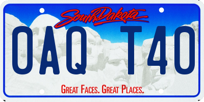 SD license plate 0AQT40