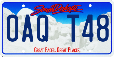 SD license plate 0AQT48